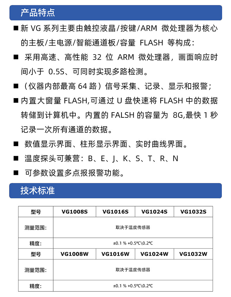 威格多路溫度測量儀 溫升測試儀(VG1016W)廠家直銷，品質(zhì)保障插圖2